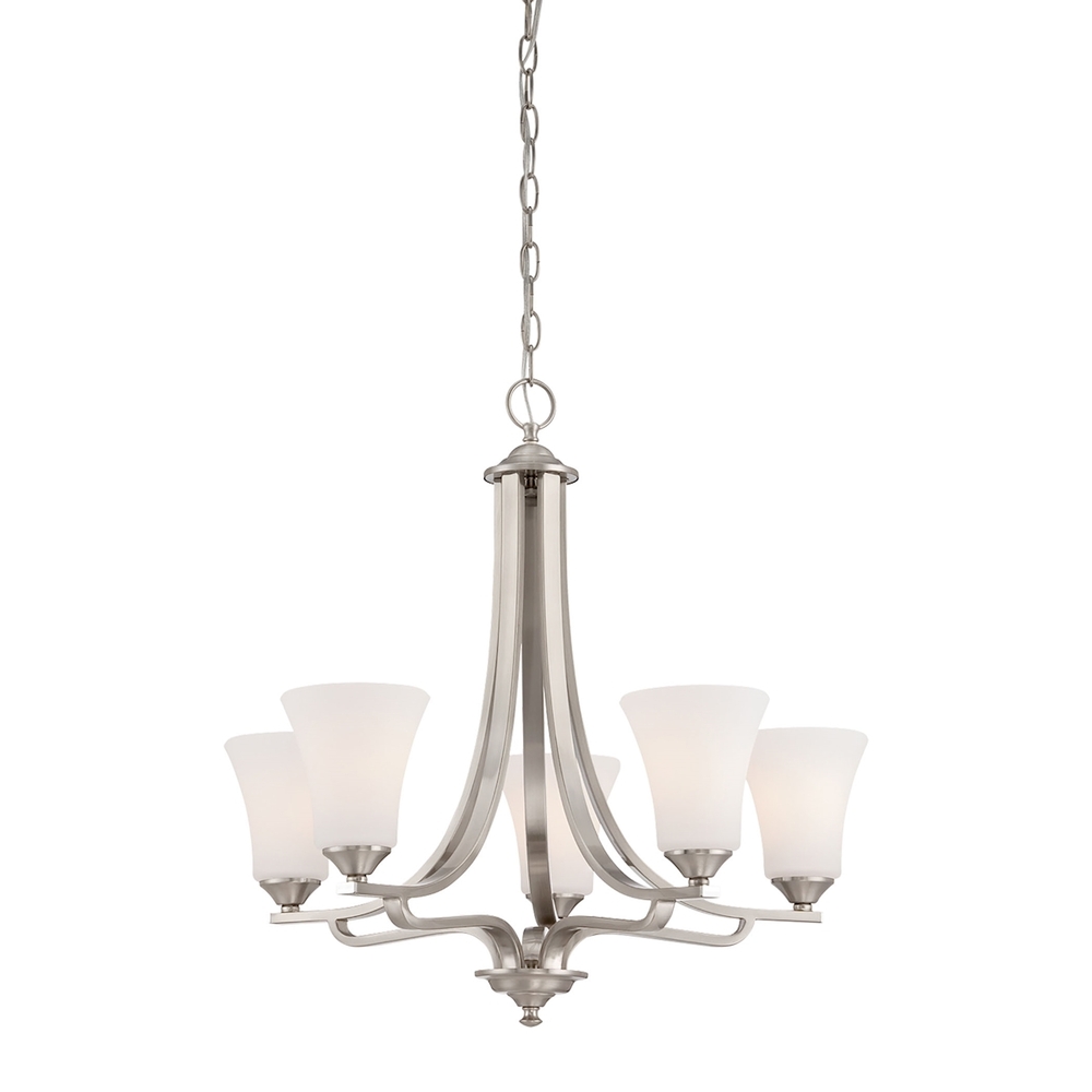 Thomas - Treme 25&#39;&#39; Wide 5-Light Chandelier - Brushed Nickel