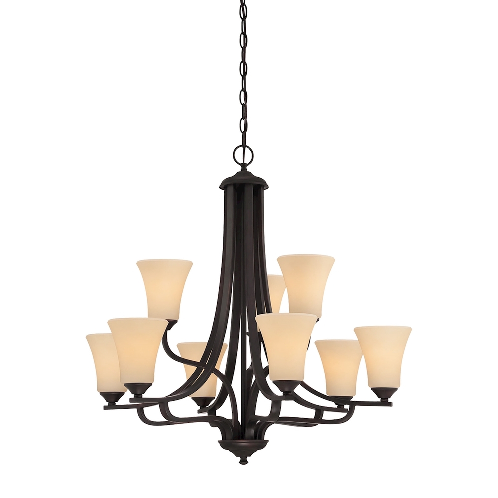 Thomas - Treme 34&#39;&#39; Wide 9-Light Chandelier - Espresso