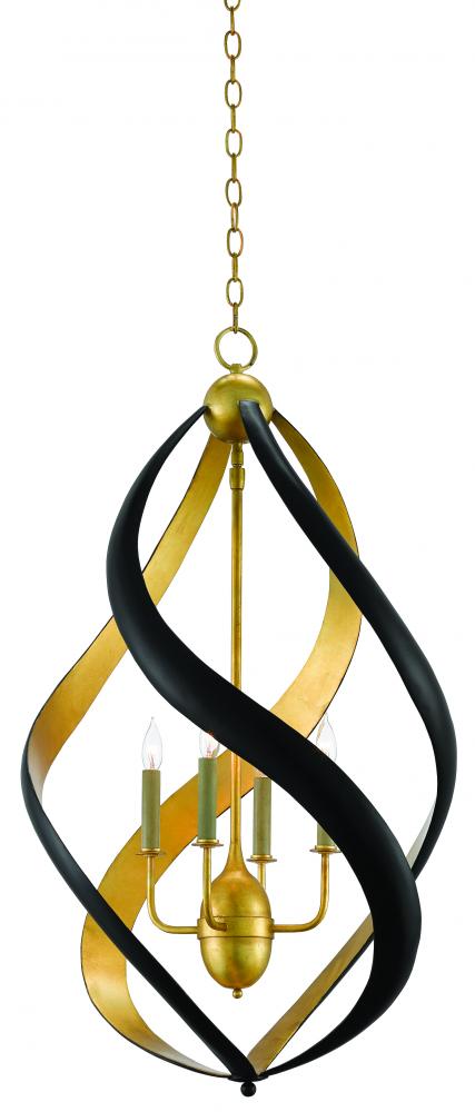 Trephine Black & Gold Chandelier