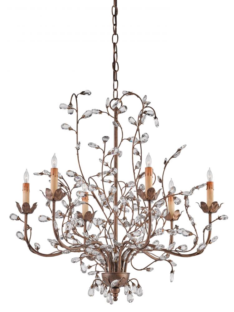 Crystal Bud Medium Gold Chandelier