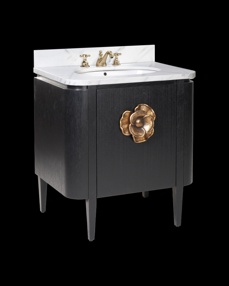 Briallen 30&#34; Black Vanity with Oval Undermount Sink