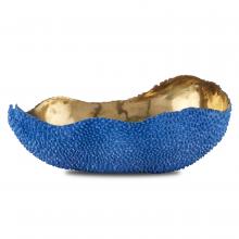 Currey 1200-0601 - Jackfruit Oval Cobalt Blue Bowl