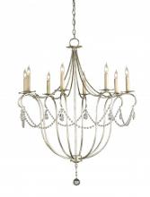 Currey 9891 - Crystal Lights Large Silver Chandelier