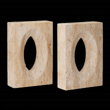 Currey 1200-0774 - Demi Travertine Set of 2 Booke